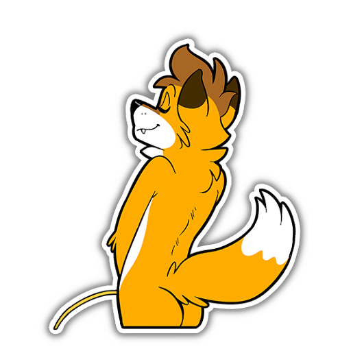 Foxbrush having a relieving pee